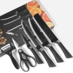 Food Safe Non Stick Black Coating 6PC Knife Set
