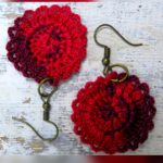 Handmade Crochet Earrings – Sultry Red Boho Elegance!