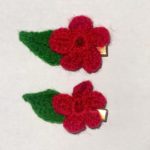 Handmade Red Crochet Flower Hair Clip - Boho Accessory from Wildflowers Collection