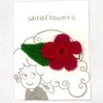 Handmade Red Crochet Flower Hair Clip - Boho Accessory from Wildflowers Collection (Sri Lankan Artisan Gift)